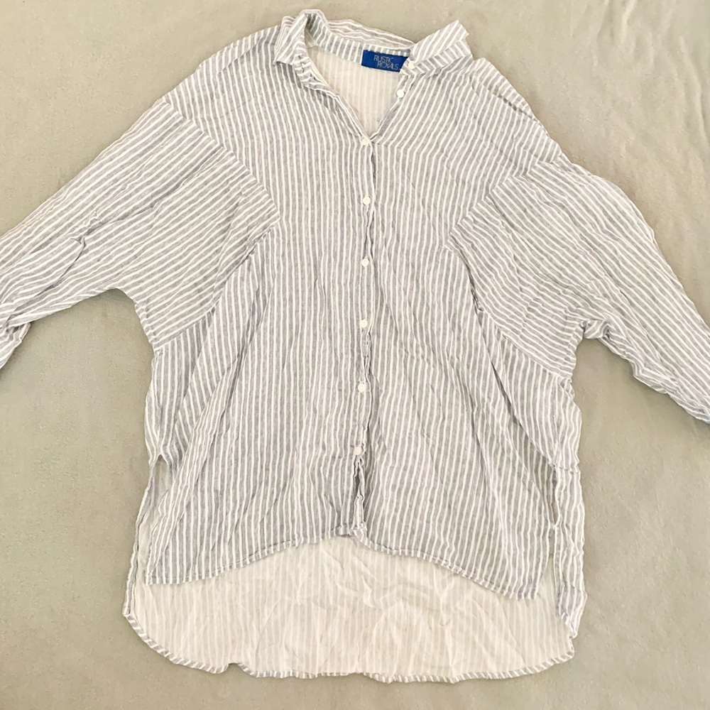 Blue and white stripped top